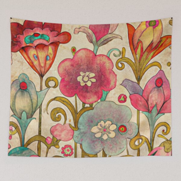 Item preview, Decorative Boho Floral Surface Pattern Wall Art designed and sold by Flowerartlovers.