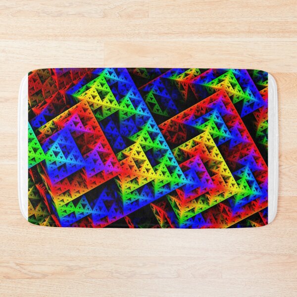 Item preview, Super Psychedelic Sierpinski Triangle Fractal Art Print designed and sold by ChaosEmporium.