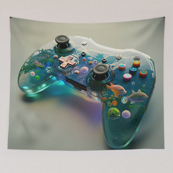 Item preview, Aqua Gamer designed and sold by No Flaws Stickers.