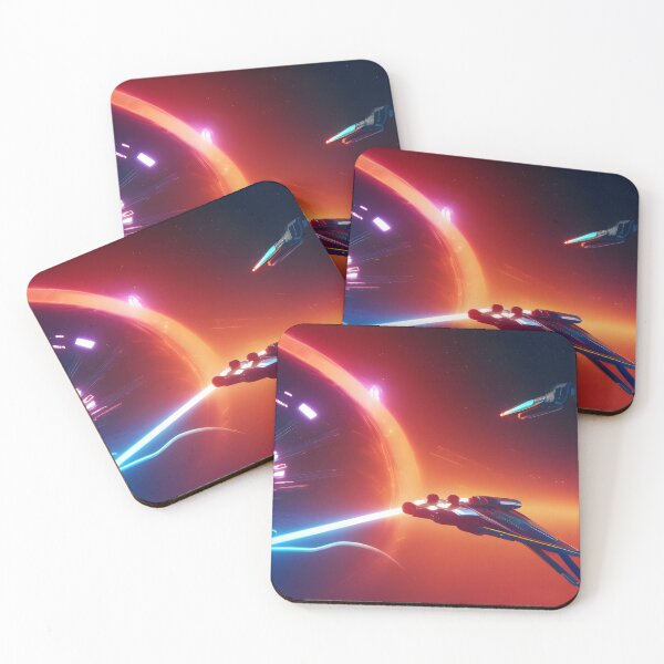 Item preview, Space Fighters Flying Into Combat designed and sold by Ink Art Design.