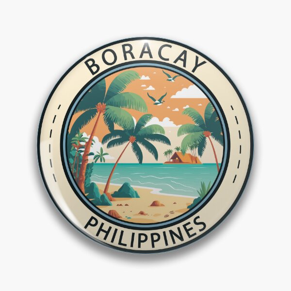 Item preview, Boracay Philippines Hut Badge designed and sold by KrisSidDesigns.