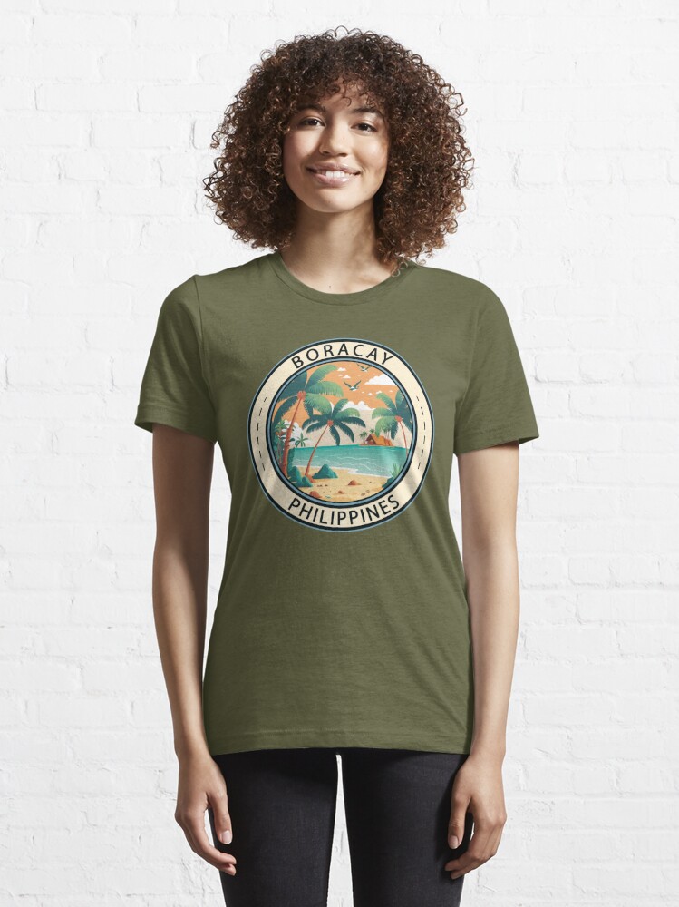 Boracay Philippines Hut Badge Essential T-Shirt for Sale by