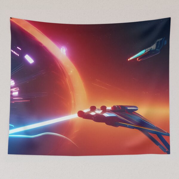 Item preview, Space Fighters Flying Into Combat designed and sold by Ink Art Design.