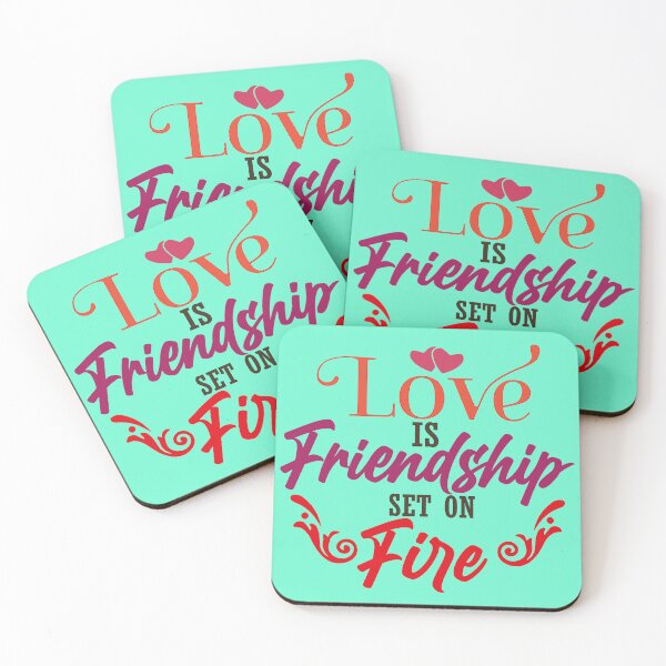 Aperçu de l'œuvre love is friendship set on fire créée et vendue par luxeur.