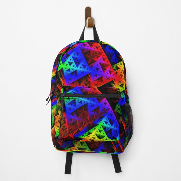 Item preview, Super Psychedelic Sierpinski Triangle Fractal Art Print designed and sold by ChaosEmporium.