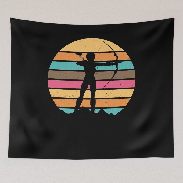 Item preview, Archery Gift Retro Female Archer Archers designed and sold by Lenny Stahl.