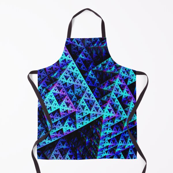 Item preview, "Cool Blue" Sierpinski Triangle Fractal Art Print designed and sold by ChaosEmporium.