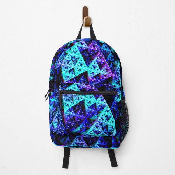 Item preview, "Cool Blue" Sierpinski Triangle Fractal Art Print designed and sold by ChaosEmporium.