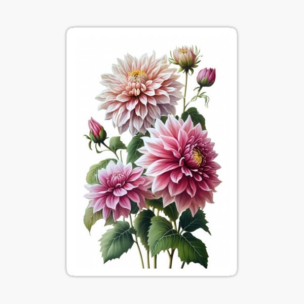 Item preview, Pink Dahlia Flowers  designed and sold by Vanover Designs.