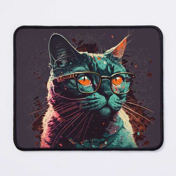 Item preview, Cat with glasses designed and sold by Zip-Zup.