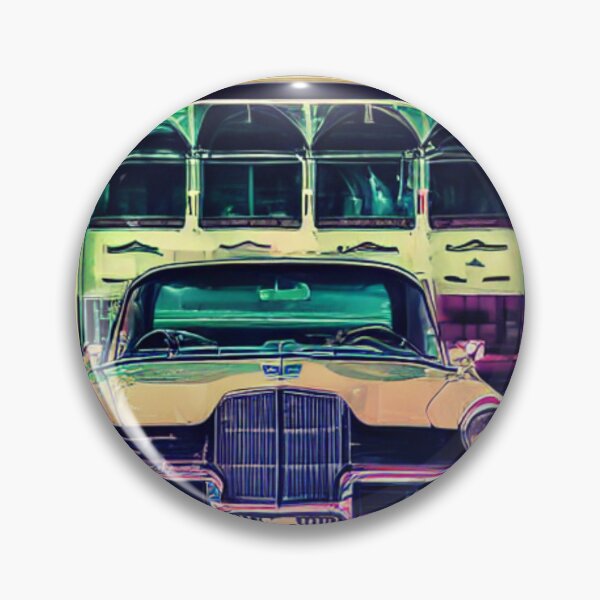 Item preview, Reflections in the Old Garage - A Classic Car's Neon Night designed and sold by WBP Mart.