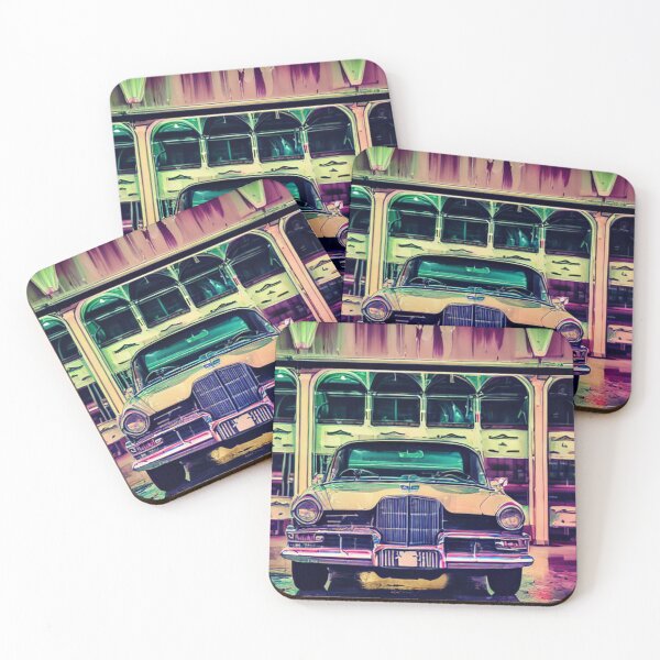 Item preview, Reflections in the Old Garage - A Classic Car's Neon Night designed and sold by WBP Mart.