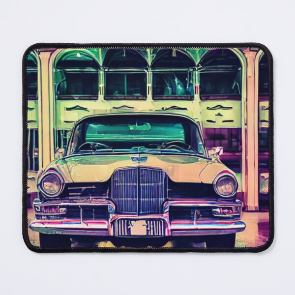 Item preview, Reflections in the Old Garage - A Classic Car's Neon Night designed and sold by WBP Mart.
