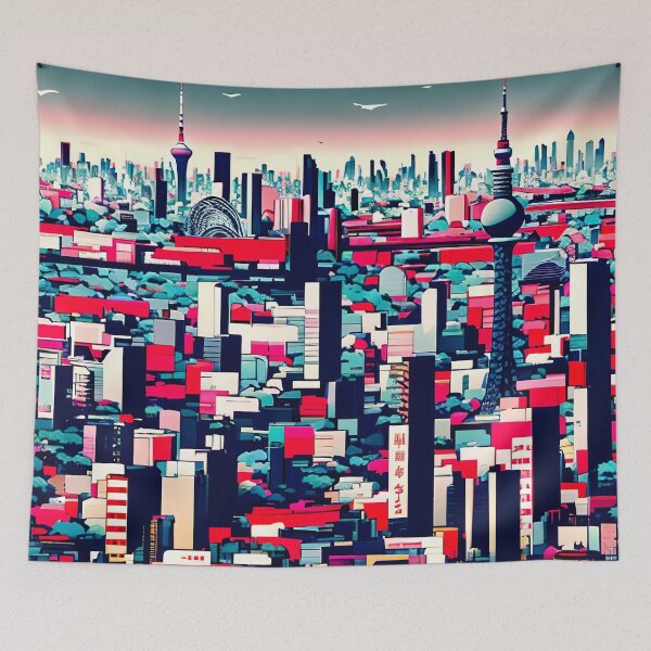 Item preview, Tokyo Skyline designed and sold by DiscoGypsyFish.