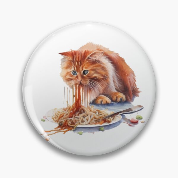 Item preview, Cat Eating Spaghetti designed and sold by Print_Fuse.