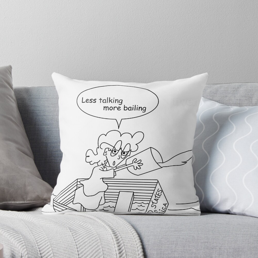 Item preview, Throw Pillow designed and sold by doodlemehope.