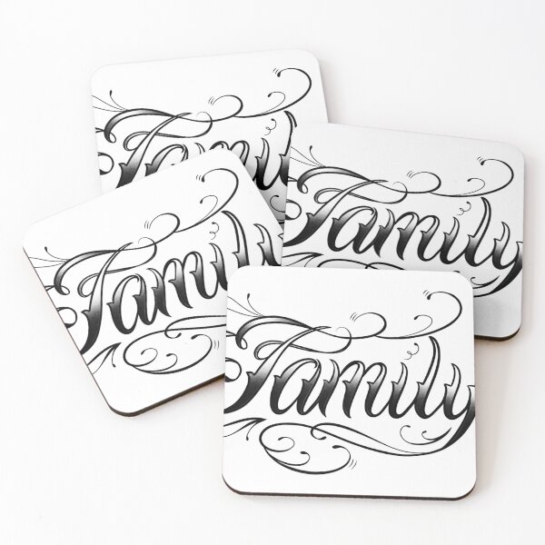 Item preview, family lettering calligraphy chicano designed and sold by infracuortattoo.