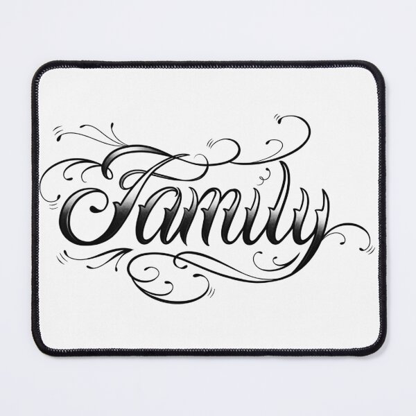 Item preview, family lettering calligraphy chicano designed and sold by infracuortattoo.