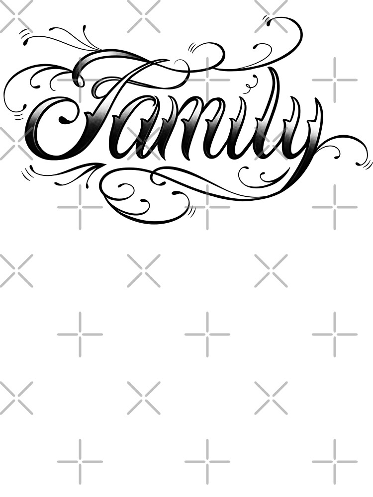 Family Lettering Calligraphy Chicano Kids T Shirt For Sale By   Raf,750x1000,075,t,FFFFFF 97ab1c12de 