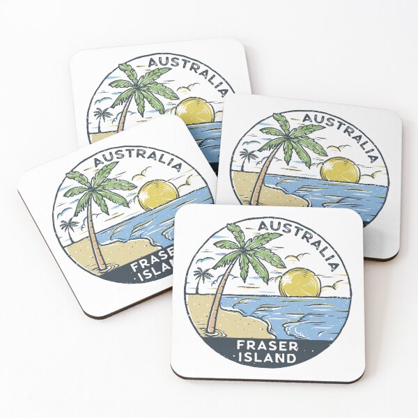 Aperçu de l'œuvre Île Fraser Australie Vintage créée et vendue par KrisSidDesigns.