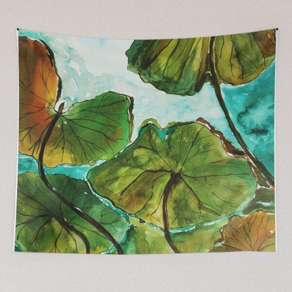 Item preview, Lotus pond, underwater watercolor designed and sold by Myartspace.
