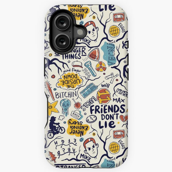 Item preview, Stranger Things doodle pattern designed and sold by Inkt  Design.