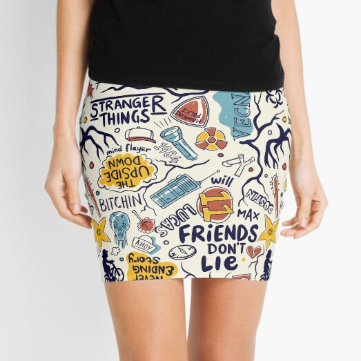 Item preview, Stranger Things doodle pattern designed and sold by Inkt  Design.