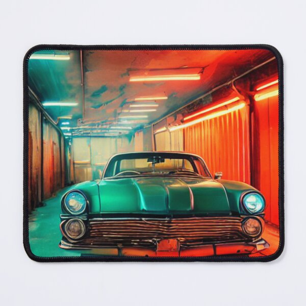 Item preview, Cinematic Dream in a Garage - A Classic Car's Neon Night designed and sold by WBP Mart.