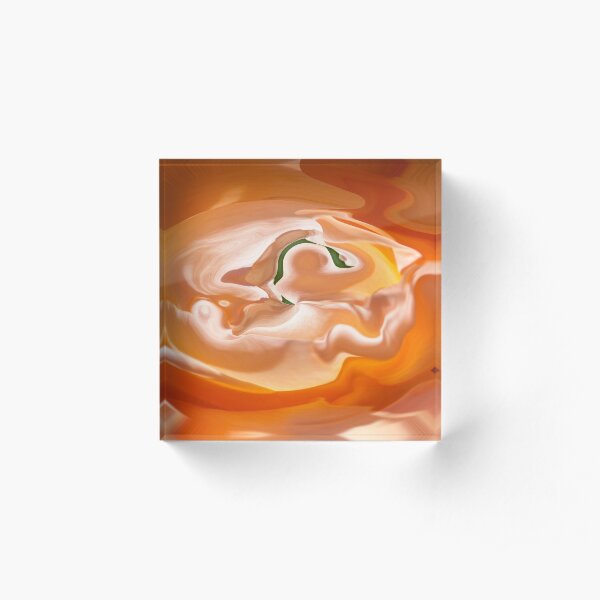 orange light and shade Acrylic Block