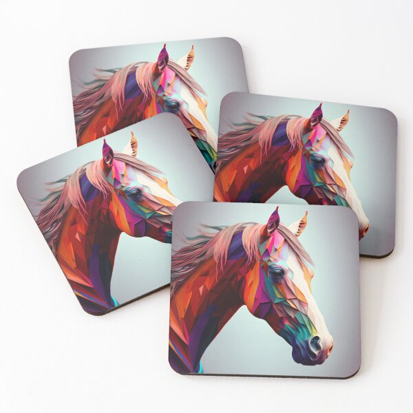 Item preview, Cuadro de caballos, decoración para mascotas, pintura colorida, mural de granja, arte de pared de naturaleza designed and sold by Animal  Masterpieces.