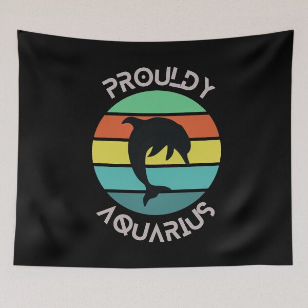 Item preview, Retro Aquarius horoscope designed and sold by Fermart.