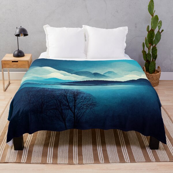 Item preview, Mountain Lake in Cool Blues designed and sold by ImageVortex.
