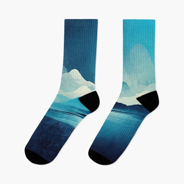 Item preview, Mountain Lake in Cool Blues designed and sold by ImageVortex.