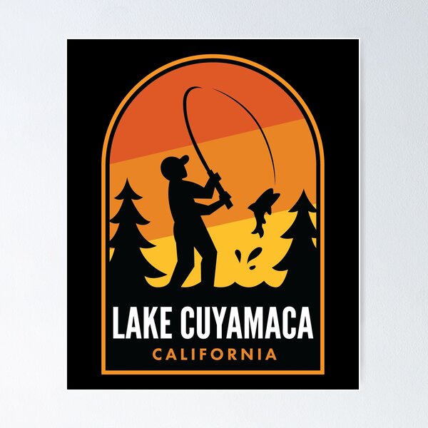 Aperçu de l'œuvre Lake Cuyamaca California Fishing créée et vendue par HalpinDesign.