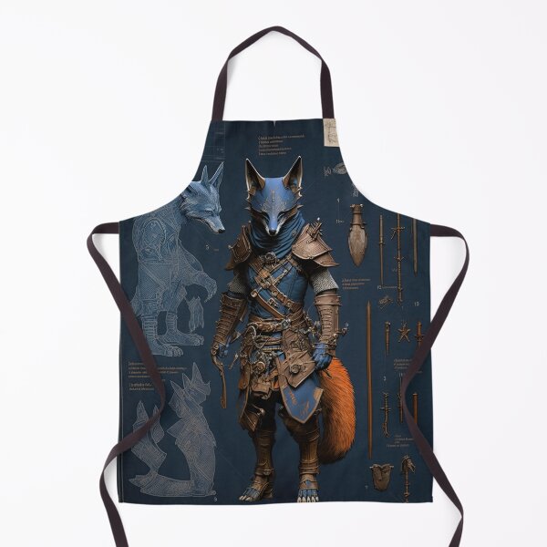 Item preview, Ancient Wolf ninja and weapons knolling blueprint designed and sold by Visual-wallart.