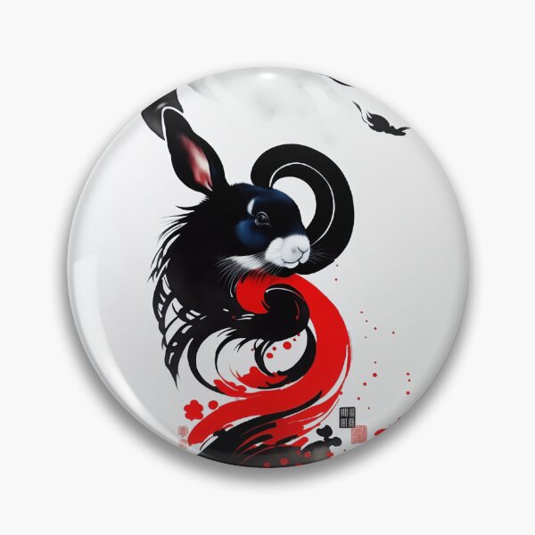 Item preview, Traditional Chinese Ink Painting for Chinese New Year 2023 - Year of the Rabbit  designed and sold by yabutatu.