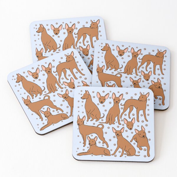 Item preview, Red Miniature Pinscher cute illustration pattern designed and sold by Yarafantasyart.