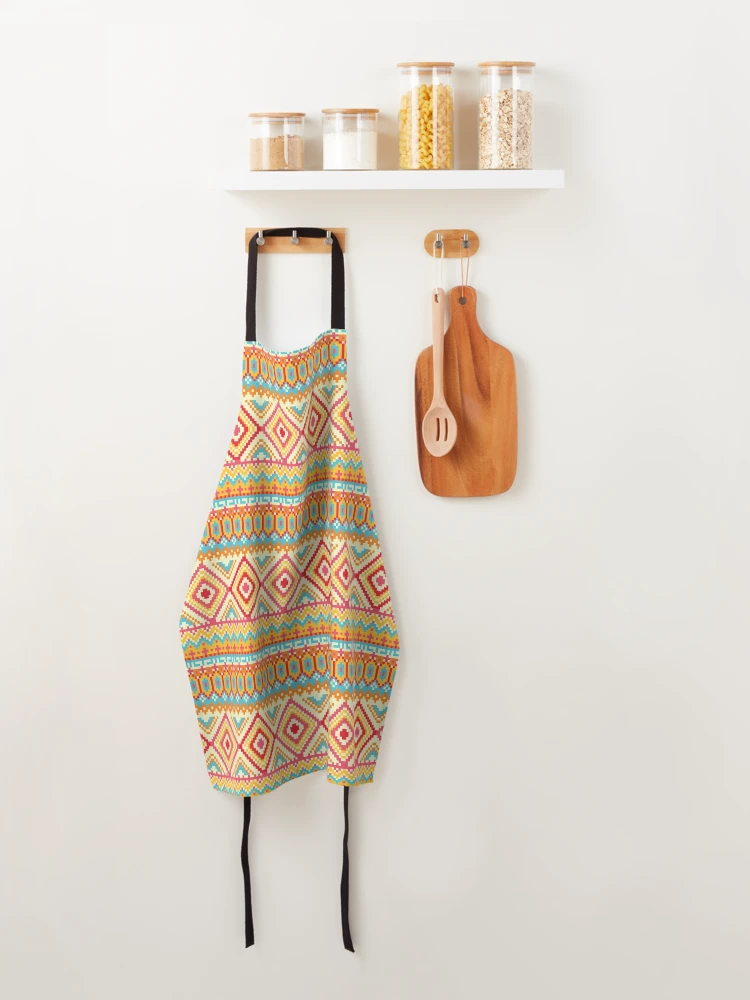 Thumbnail 4 of 6, Apron,  Seamless Rugged Indian Native, Native Pattern Rugged designed and sold by Yes-Monkey.