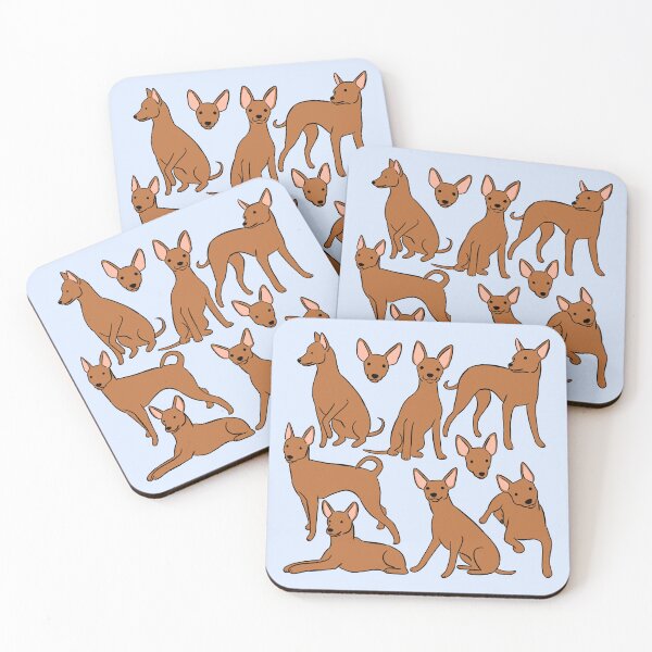 Item preview, Red Miniature Pinscher cute illustration pattern designed and sold by Yarafantasyart.