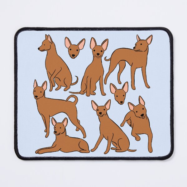 Item preview, Red Miniature Pinscher cute illustration pattern designed and sold by Yarafantasyart.