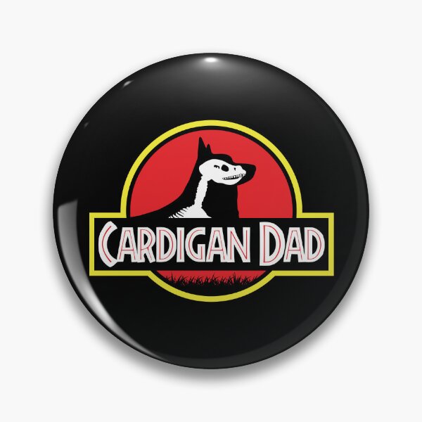 Artikelvorschau, (Für dunklen Hintergrund) Jurassic Cardigan Welsh Corgi Dad entworfen und verkauft von More Cute Dogs.