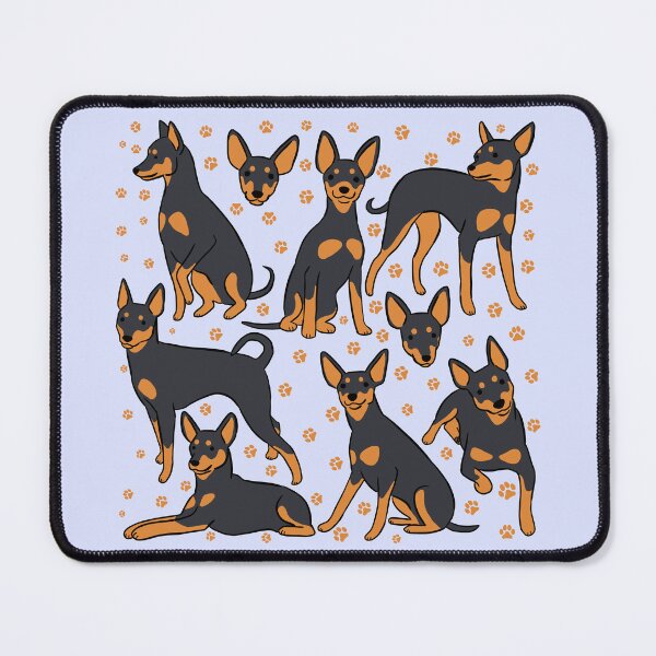 Item preview, Miniature Pinscher cute illustration pattern designed and sold by Yarafantasyart.
