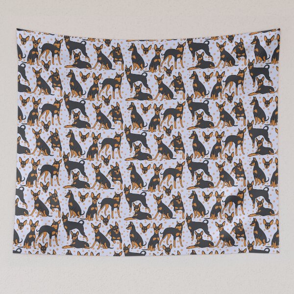 Item preview, Miniature Pinscher cute illustration pattern designed and sold by Yarafantasyart.