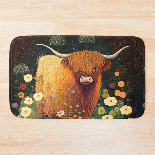 Item preview, Klimt Inspired Scottish Highland Cow designed and sold by curiouswonder.