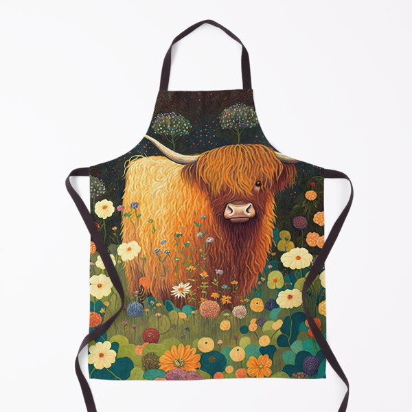 Item preview, Klimt Inspired Scottish Highland Cow designed and sold by curiouswonder.