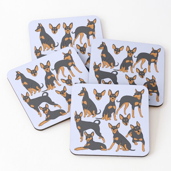 Item preview, Miniature Pinscher cute illustration pattern designed and sold by Yarafantasyart.