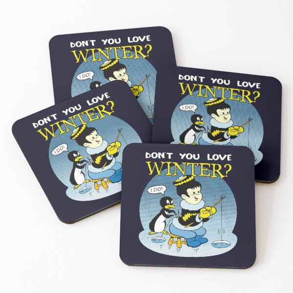 Item preview, Don't You Love Winter Ice Fishing Penguin Prank Vintage Seasonal Cartoon designed and sold by CRHPOD20.