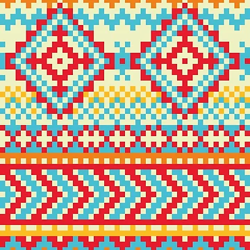 Artwork thumbnail, Seamless Rugged Red Native, Native Pattern Rugged by Yes-Monkey
