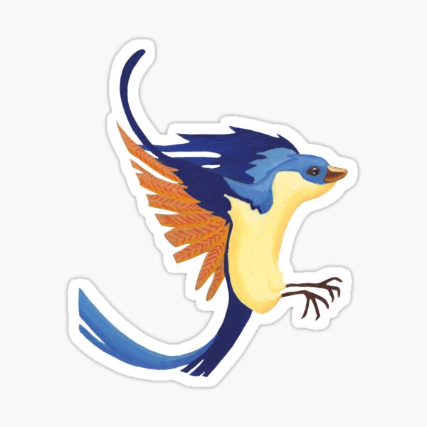 Flight of a painting bird Sticker