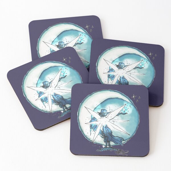 Item preview, "Blue Moon Fairy" Fairy Watches a Rising Blue Moon designed and sold by ajrhys.